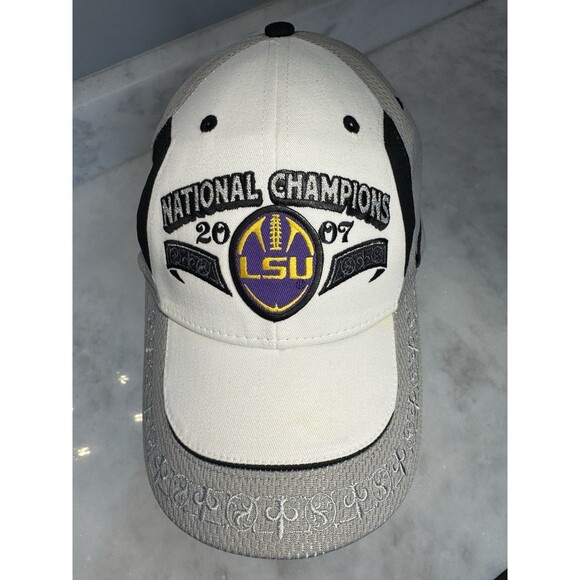 LSU Nike 2007 Football National Champions Embroidered Adjustable Hat - One Size - Picture 6 of 13